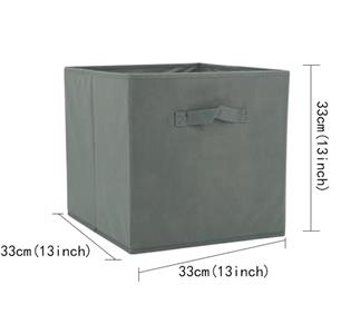 Classic Rectangle Foldable Toy and Laundry Clothes Storage Box Linen Fabric with PC Plastic for Household Storage