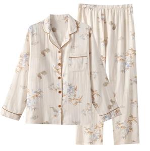 High Quality Floral Print Women Pajamas Nightgown Fashion Summer Set Womens Pijamas