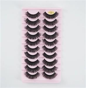 Long 3D Fluffy Faux Mink Box Model Handmade Dramatic False Eyelashes Pack Thick Volume Soft Strip Fake Eyelashes