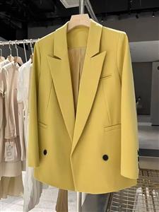 Women Suit Coat 2025 Autumn New Korean Style Long Sleeve Lapel Office Lady Elegant Fashion Spring Autumn Suit Tops Casual Coat